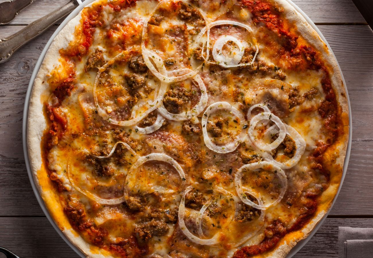 recepta de Pizza barbacoa amb carn picada